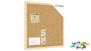 Bacheca in sughero 40x40 cm cornice in legno NATURALE + GRATIS