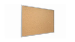 Lavagna in Sughero con Cornice Grigia in Legno 120x90cm, Bacheca Sughero per Puntine Spille Memoboard