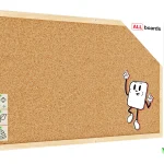Bacheca in sughero 80x40 cm cornice in legno NATURALE + GRATIS