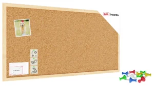 Bacheca in sughero 80x40 cm cornice in legno NATURALE + GRATIS