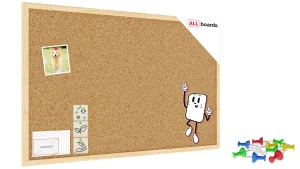 Bacheca in sughero (cornice in legno) 80x60 cm + GRATIS