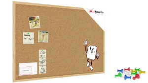 Bacheca in sughero (cornice in legno) 90x60 cm + GRATIS