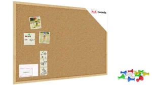 Bacheca in sughero (cornice in legno) 90x60 cm + GRATIS