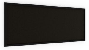 Bacheca in sughero nero 100x40 cm cornice in legno NERO