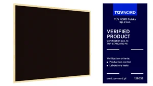 Bacheca in sughero nero (cornice in legno) 100x80 cm