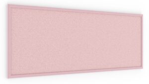 Bacheca in sughero rosa 100x40 cm cornice in legno ROSA