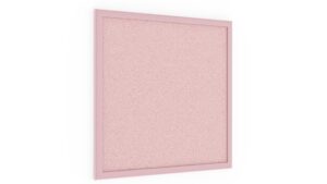 Bacheca in sughero rosa 40x40 cm cornice in legno ROSA