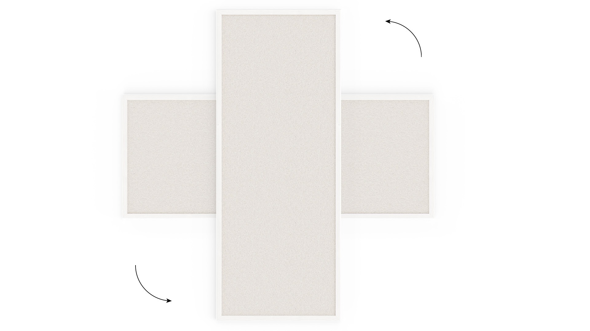 Bacheca in sughero bianco 100x40 cm cornice in legno BIANCA - immagine 8