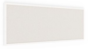 Bacheca in sughero bianco 100x40 cm cornice in legno BIANCA