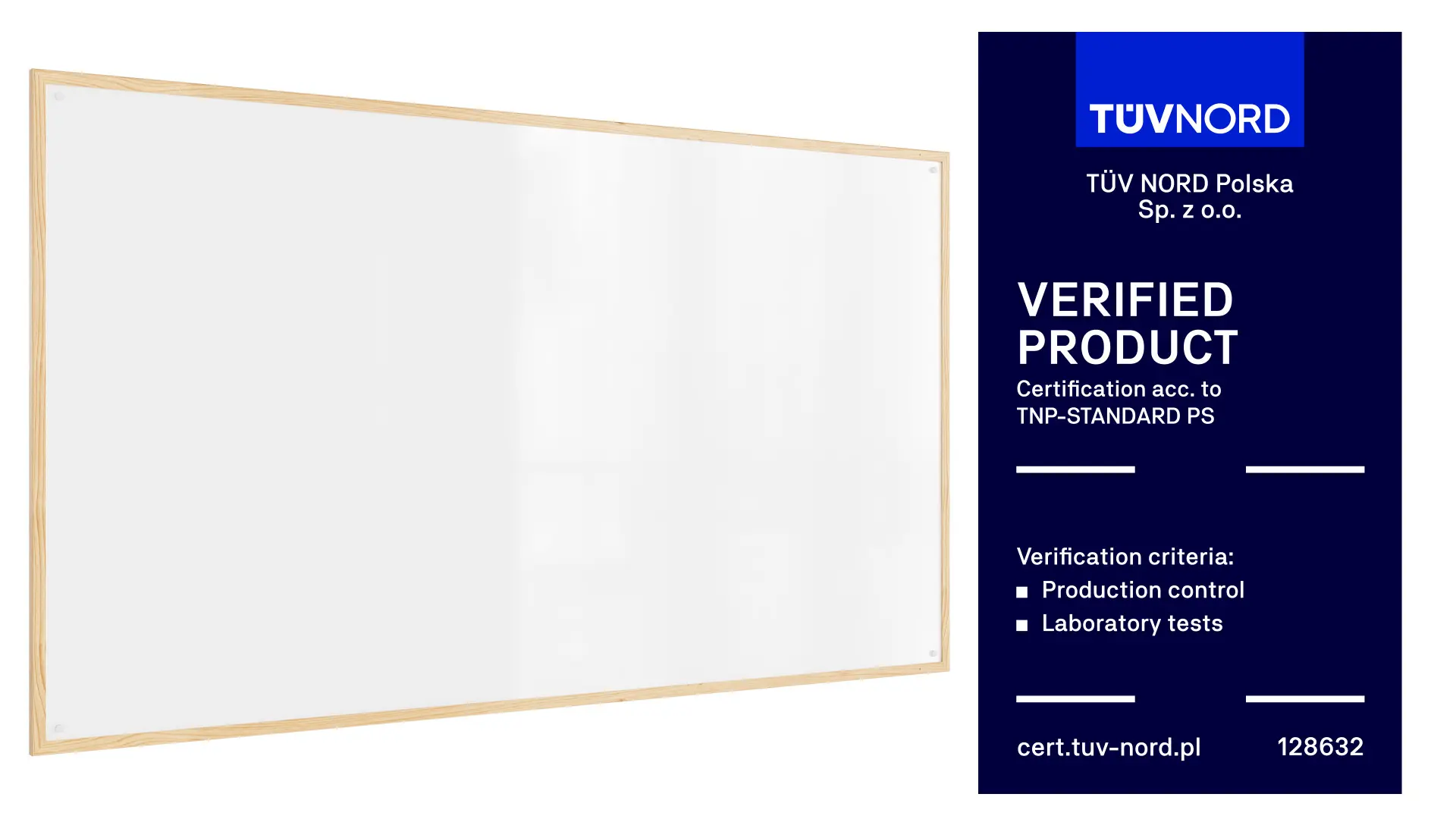 Lavagna magnetica cancellabile a secco bianca con cornice in legno 180x100 cm - immagine 2