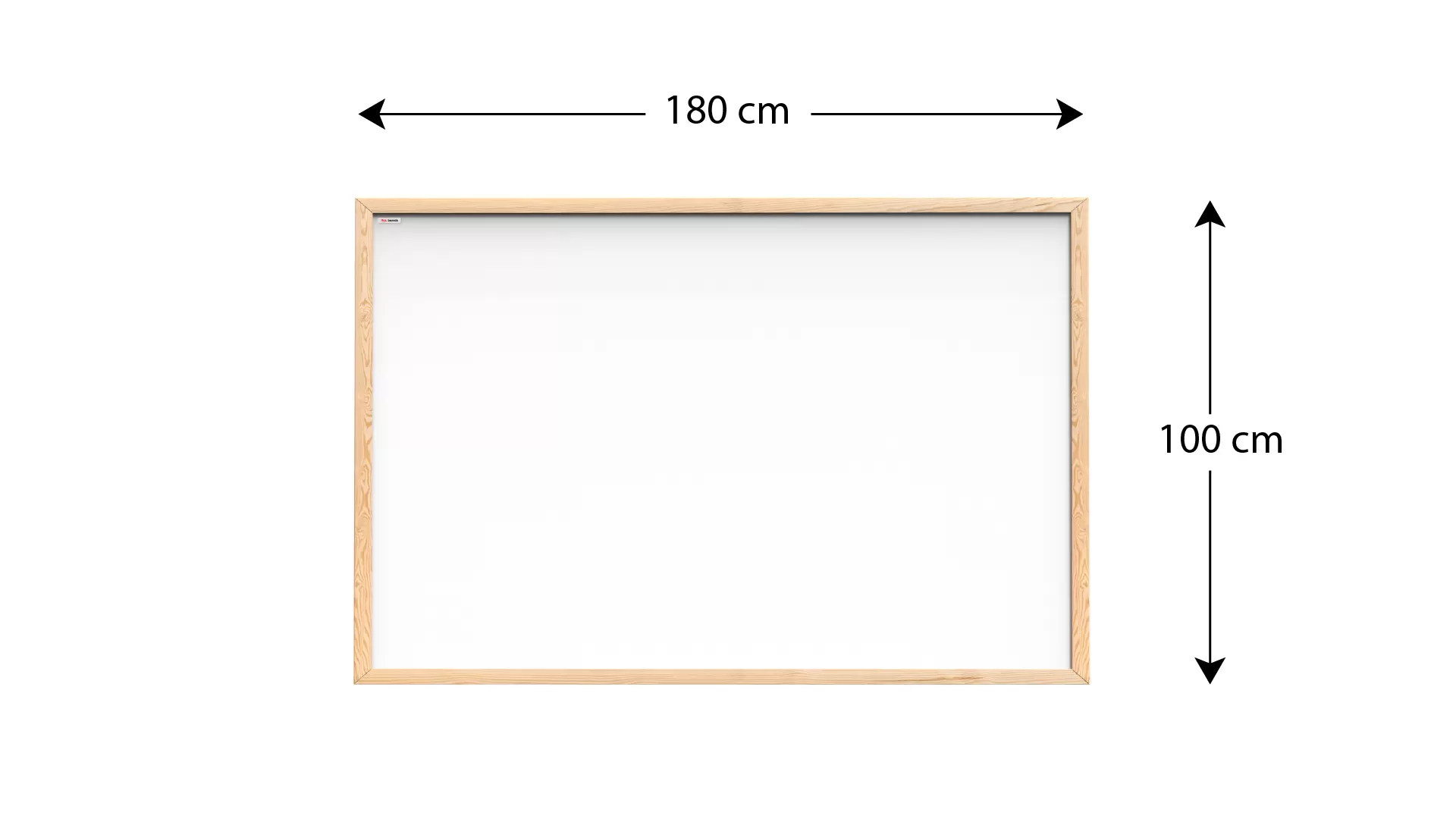 Lavagna magnetica cancellabile a secco bianca con cornice in legno 180x100 cm - immagine 5