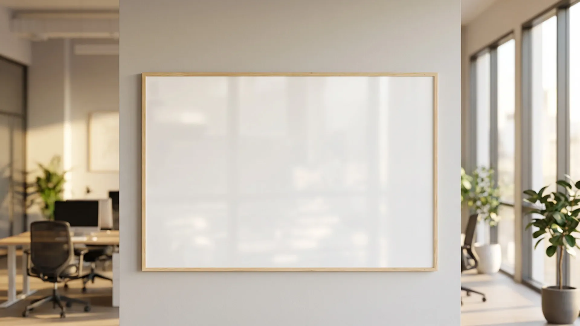 Lavagna magnetica cancellabile a secco bianca con cornice in legno 180x120 cm - immagine 3