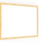 Lavagna magnetica cancellabile a secco bianca con cornice in legno 30x40 cm