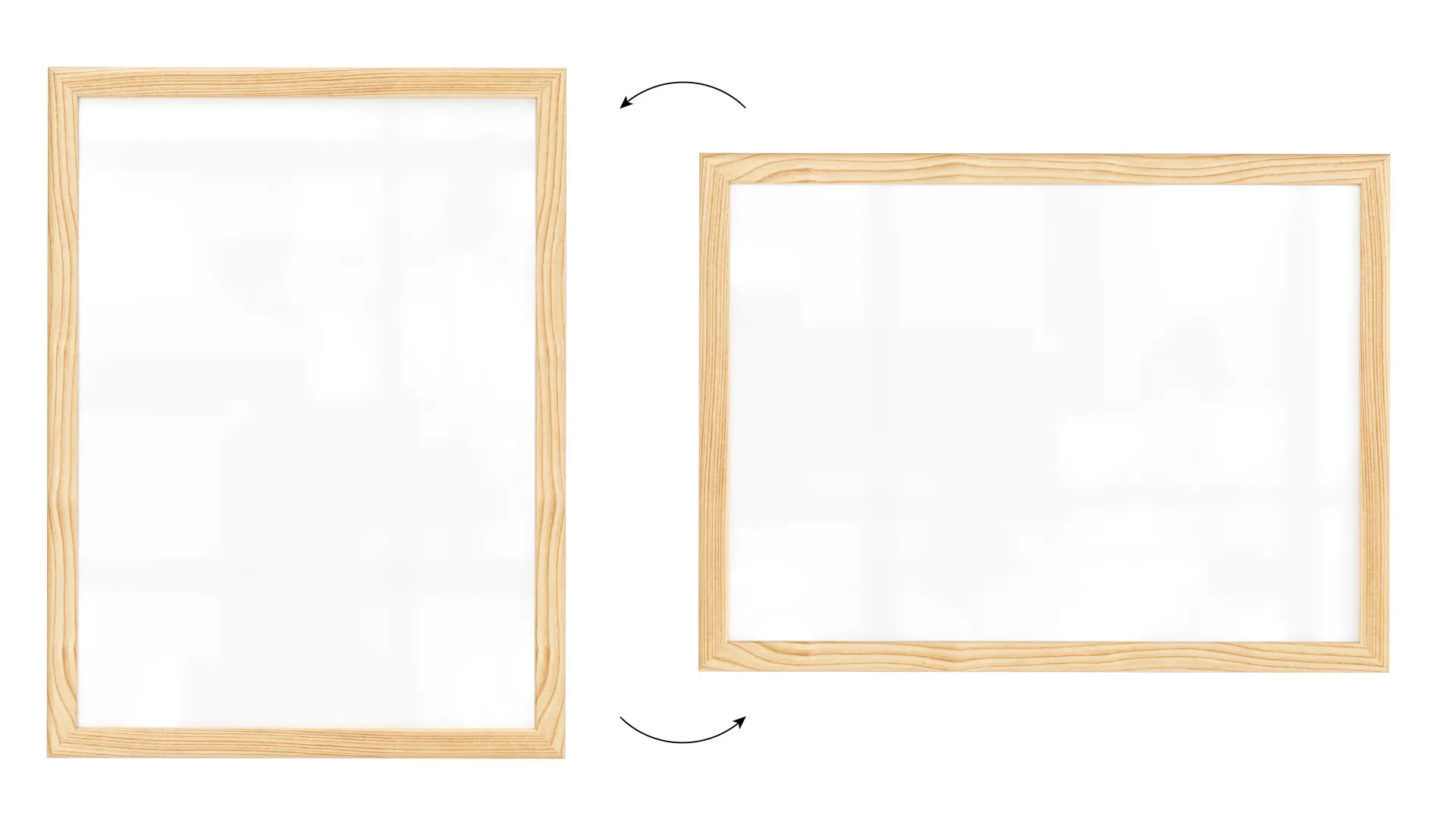 Lavagna magnetica cancellabile a secco bianca con cornice in legno 30x40 cm - immagine 5