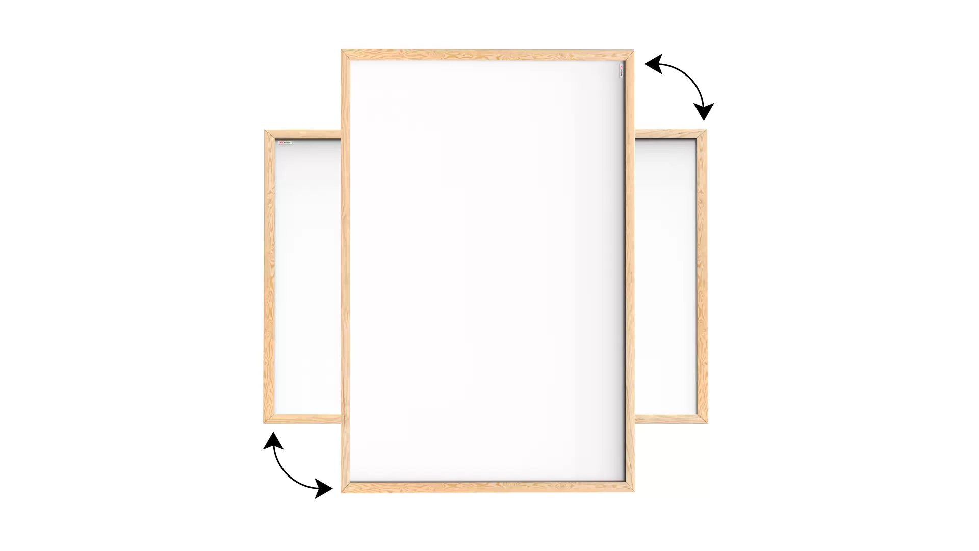 Lavagna magnetica cancellabile a secco bianca con cornice in legno 180x100 cm - immagine 6