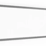 Lavagna Magnetica Cancellabile a Secco Bianca con Cornice Argento in Legno 30x70cm