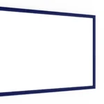 Lavagna Magnetica Cancellabile a Secco Bianca con Cornice Blu Scuro in Legno 60x40 cm
