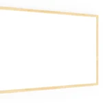Lavagna magnetica cancellabile a secco bianca con cornice in legno 80x50 cm
