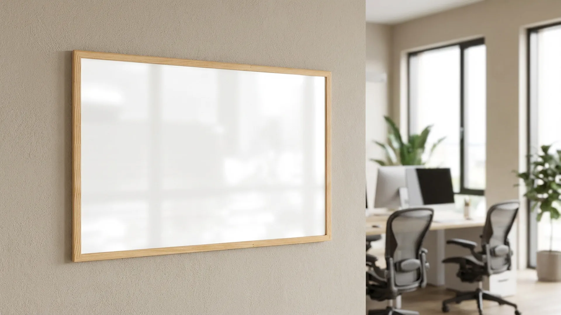 Lavagna magnetica cancellabile a secco bianca con cornice in legno 90x60 cm - immagine 4
