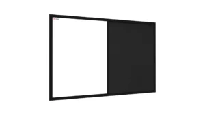 Lavagna in sughero nero e bianca magnetica COMBI 60x40cm cornice nera in legno laccato