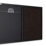 Lavagna magnetica e in sughero 60x40 cm marrone/nera COMBI cornice in legno laccato nero + ACCESSORI