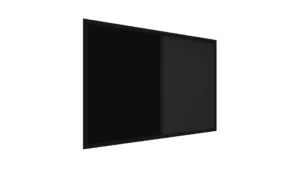 Lavagna in sughero COMBI sughero nero / magnetica nera 60x40 cornice in legno laccato nero