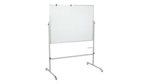 Lavagna magnetica cancellabile a secco mobile a due lati e supporto orientabile su rotelle 120x90 cm INDUSTRIALE