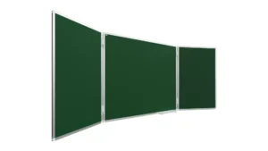 Lavagna Verde Per Gesso, Magnetica a Trittico 100x150 // 300 cm con Cornice in Alluminio