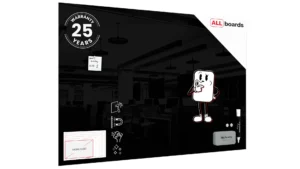 Lavagna in vetro nera magnetica 150x100 cm CLASSIC + GRATIS