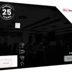 Lavagna in vetro nera magnetica 180x120 cm CLASSIC + GRATIS