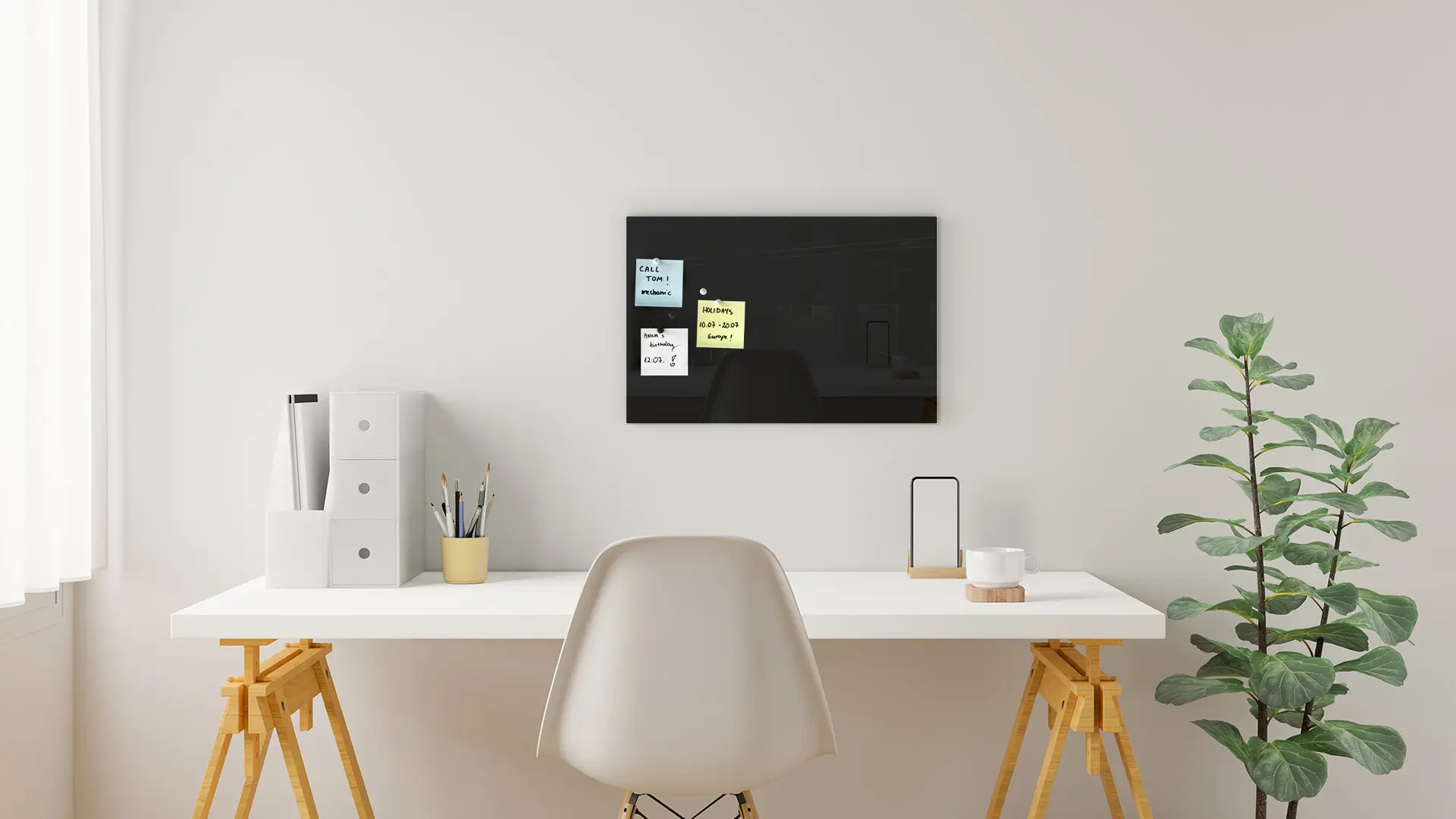 Lavagna in vetro nera magnetica 60x40 cm CLASSIC + GRATIS - immagine 11