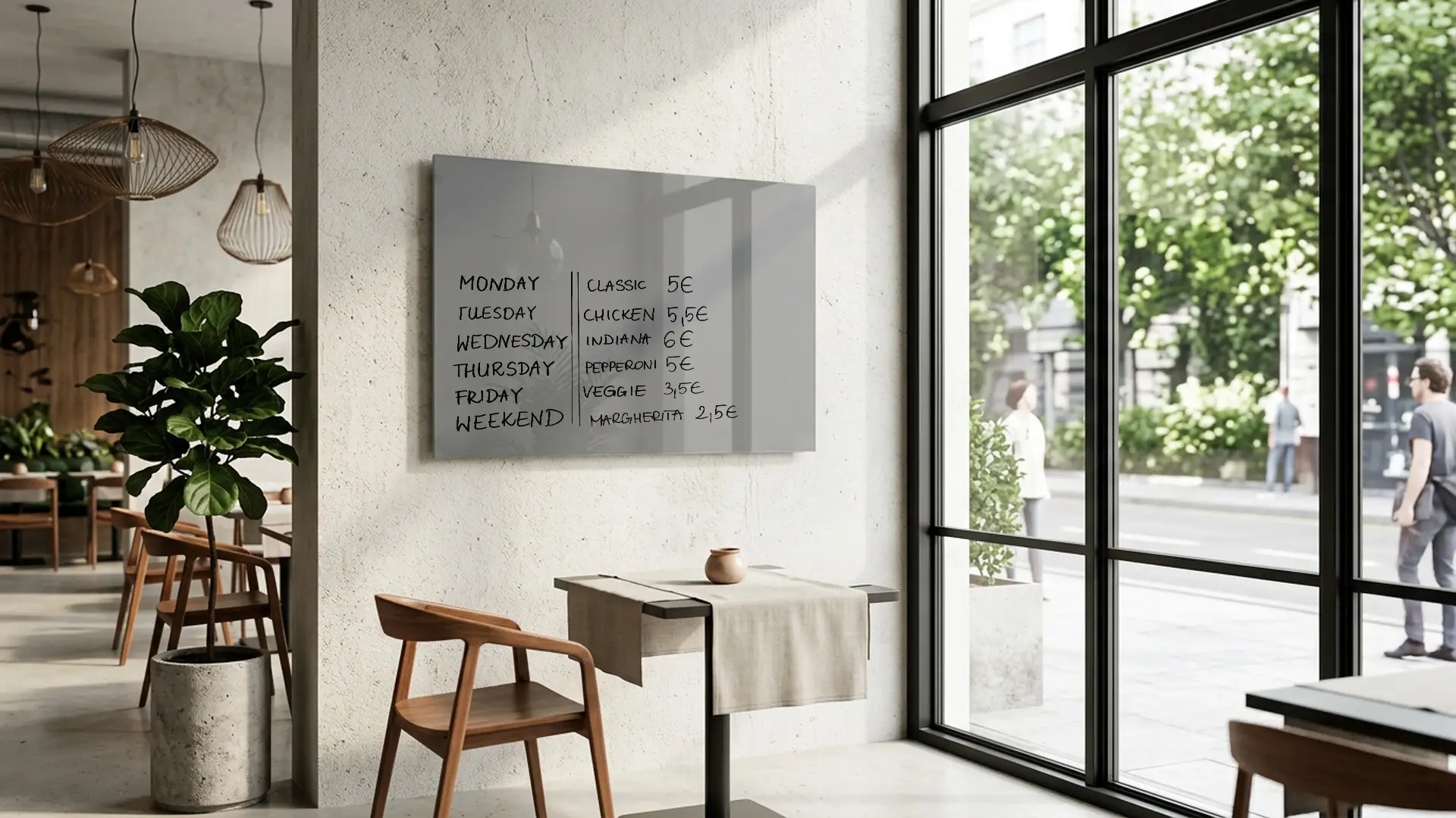 Lavagna in vetro griga magnetica 60x40 cm - senza cornice, per calamite al neodimio - immagine 10