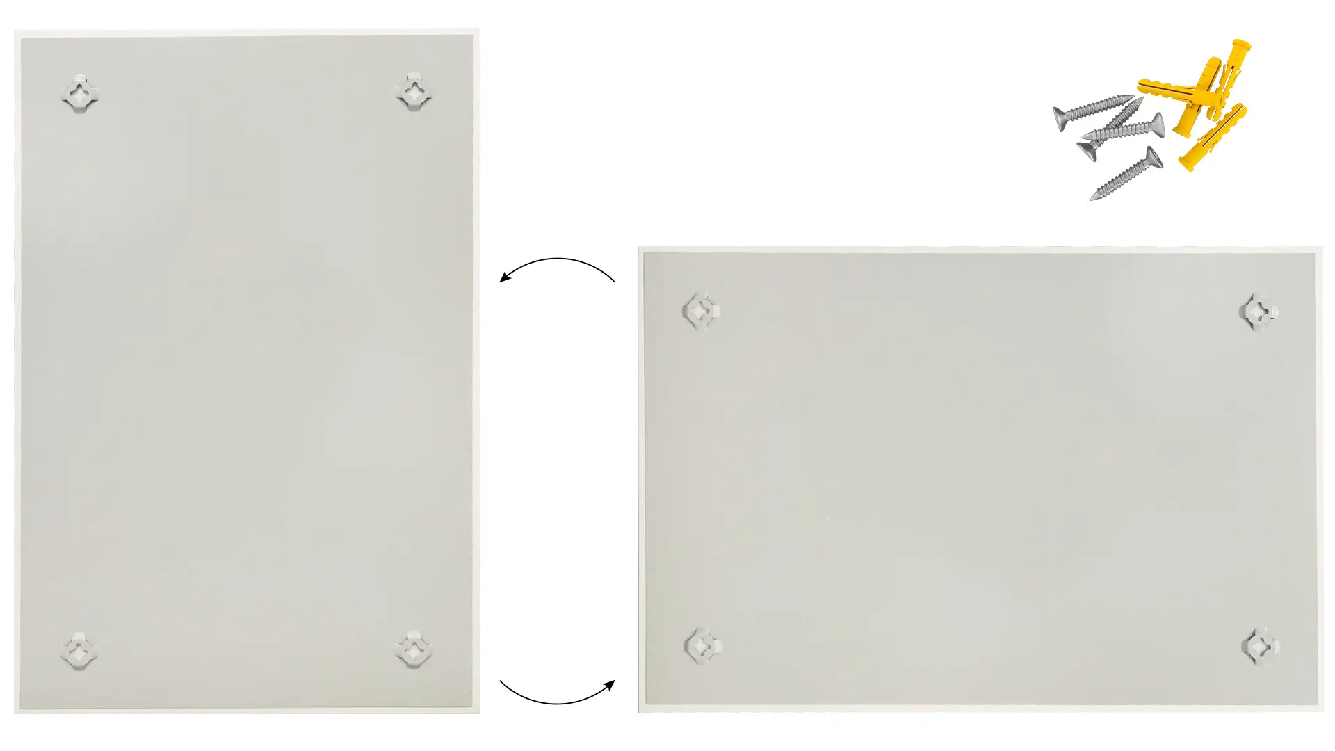 Lavagna in vetro griga magnetica 60x40 cm - senza cornice, per calamite al neodimio - immagine 9