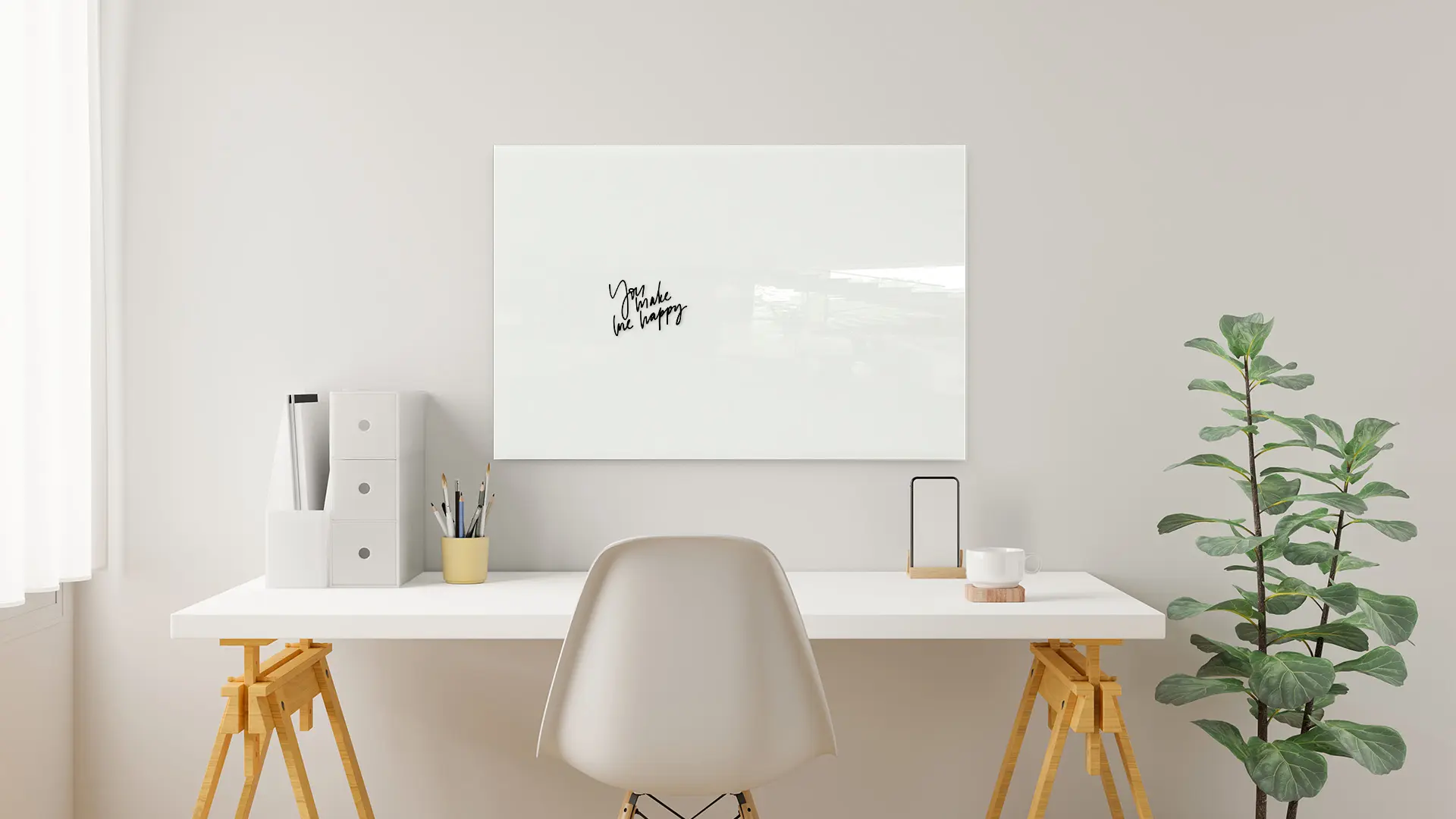Lavagna in vetro bianca magnetica 90x60 cm CLASSIC + GRATIS - immagine 11