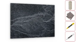 Quadro in vetro PIETRA SCURA 90x60 cm + set di accessori GRATIS