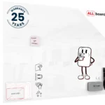 Lavagna in vetro magnetica 120x90 cm Premium SUPERWHITE + GRATIS