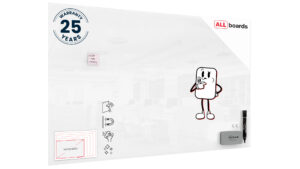 Lavagna in vetro magnetica 200x120 cm Premium SUPERWHITE + GRATIS