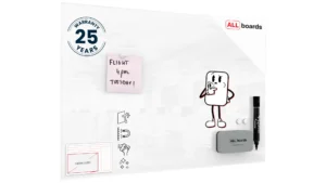 Lavagna in vetro magnetica 60x40 cm Premium SUPERWHITE + GRATIS