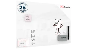 Lavagna in vetro magnetica 90x60 cm Premium SUPERWHITE + GRATIS
