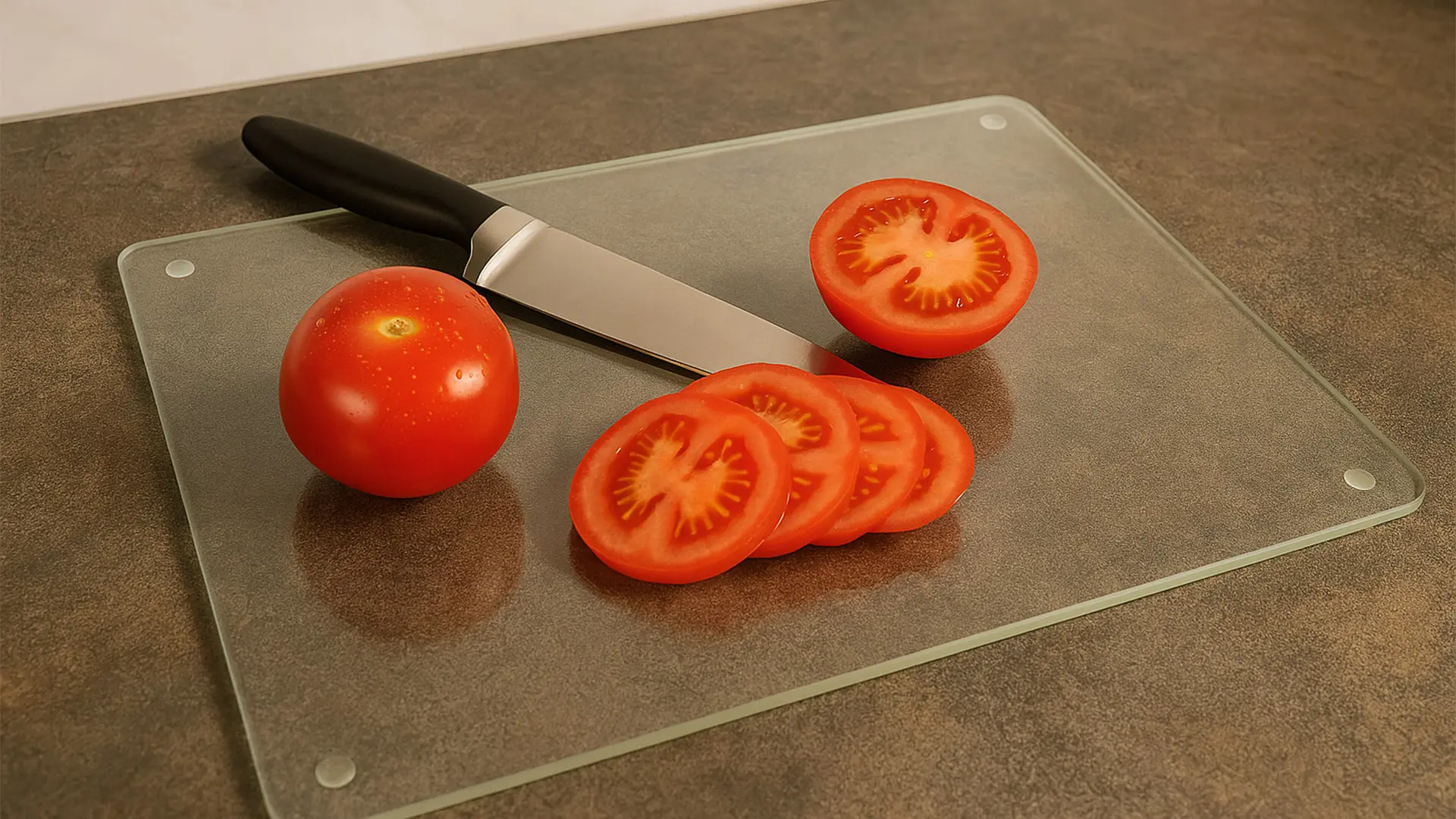 Tagliere in vetro TRASPARENTE 30×40 cm tagliere piano in vetro per cucina protettivo - immagine 6