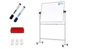 Lavagna mobile TM Idea bifacciale girevole magnetica e cancellabile 120x90 cm - serie FLEX