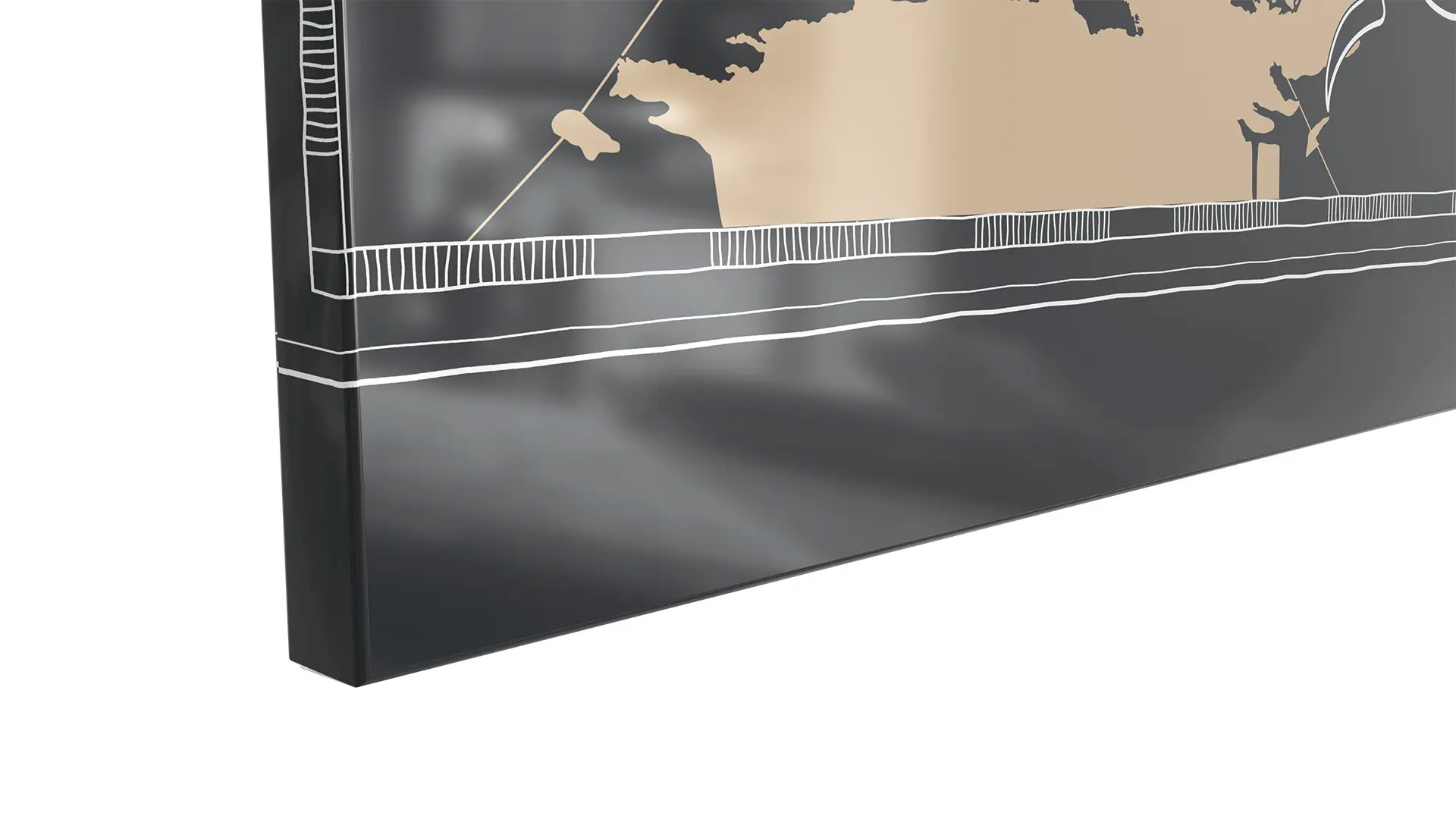 Lavagna per calamite METALboards, mappa nera 120x90 cm + kit di accessori GRATIS - immagine 3