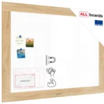 Lavagna magnetica cancellabile PREMIUM 120x90 cm con cornice in legno massiccio color rovere