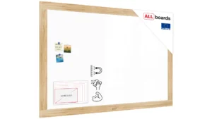 Lavagna magnetica cancellabile PREMIUM 180x120 cm con cornice in legno massiccio color rovere