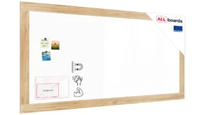 Lavagna magnetica cancellabile PREMIUM 200x100 cm con cornice in legno massiccio color rovere