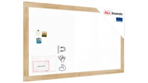 Lavagna magnetica cancellabile PREMIUM 200x120 cm con cornice in legno massiccio color rovere