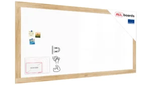 Lavagna magnetica cancellabile PREMIUM 240x120 cm con cornice in legno massiccio color rovere