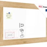 Lavagna magnetica cancellabile PREMIUM 90x60 cm con cornice in legno massiccio color rovere