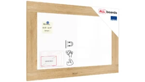 Lavagna magnetica cancellabile PREMIUM 90x60 cm con cornice in legno massiccio color rovere