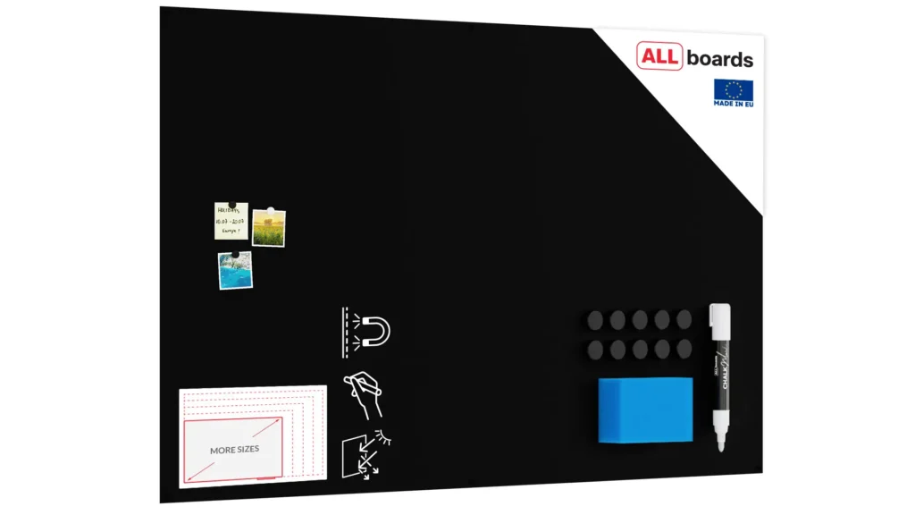 Lavagna magnetica per gesso SLIMboard senza cornice 180×120 cm + GRATIS